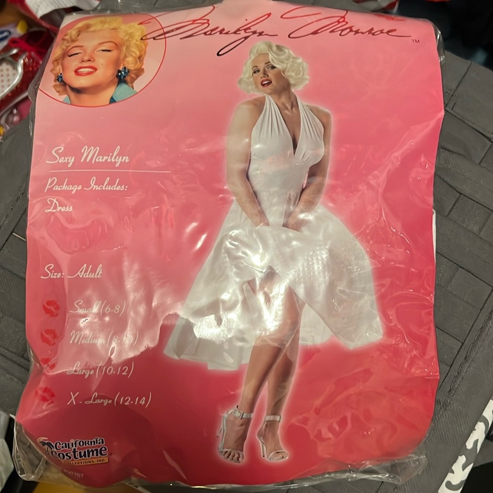 Size large adult Marilyn Monroe costume